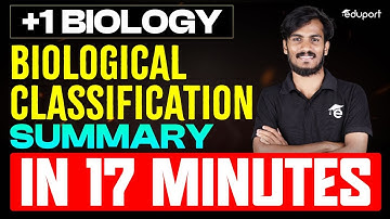 Plus One Biology | Biological Classification Summary | Eduport Plus One