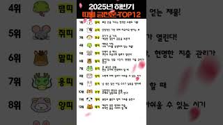하반기 띠별 금전운 순위