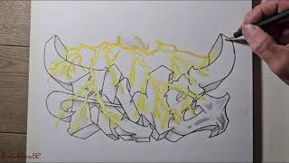 Graffiti Art Name 'Rane' Full Timelapse