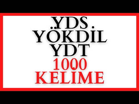 Yds Yökdil Ydt En Sık Kullanılan 1000 kelime 1