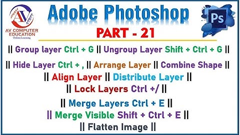Adobe Photoshop 2020 Layer Menu in Hindi Part 21