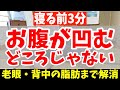 【寝る前3分】リンパマッサージよりも怖いぐらいに老廃物ドバドバ出す!お腹痩せ背中痩せしながら視力回復トレーニングで老眼を治す方法【ダイエット整体師】
