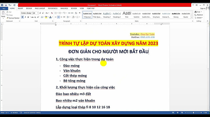 Hướng dẫn lập dự toán xây dựng