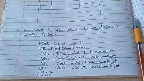 BCA IV Sem: Summary of ListView Control in Visual Basic