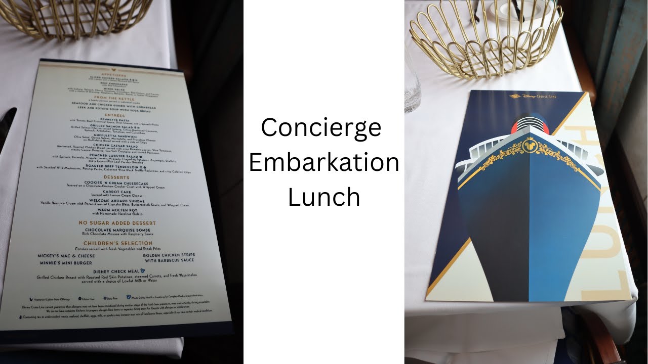 Disney Wish Concierge Embarkation Lunch #food #disneycruise #disneycruiseline
