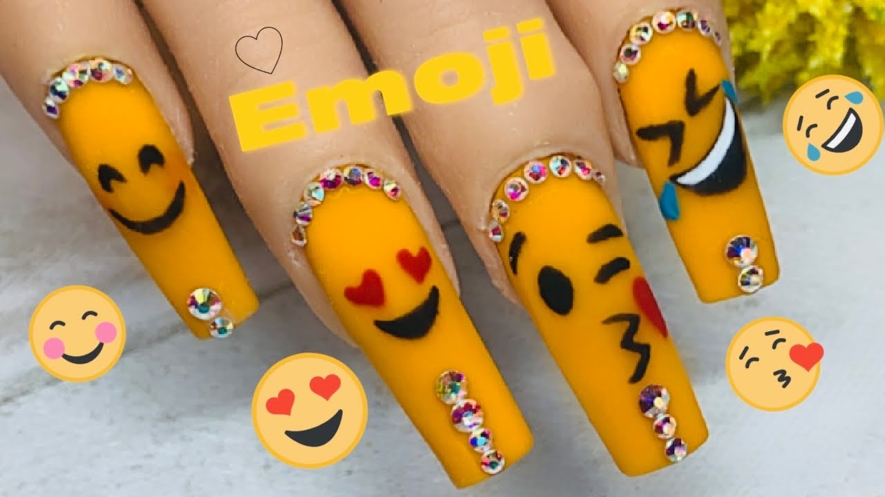 Emoji Nail Art | Como hacer emojis a mano alzada - thptnganamst.edu.vn