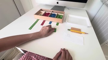 Montessori Stamp Game Subtraction | Montessori Math Lesson for Children