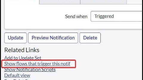 Find Flows and Subflows that send a notification in Servicenow