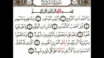 سورة البروج 1 القسم الأول تكرار كيفي من .. والسماء ذات البروج  .. إلى .. والله على كل شيء شهيد