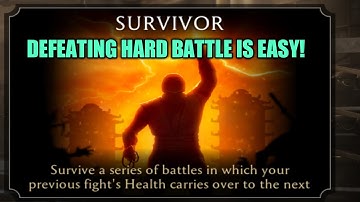 MK Mobile - How To Win Hard Tower in Survivor Mode With Basic Gold Characters +Talent Tree Set Up!