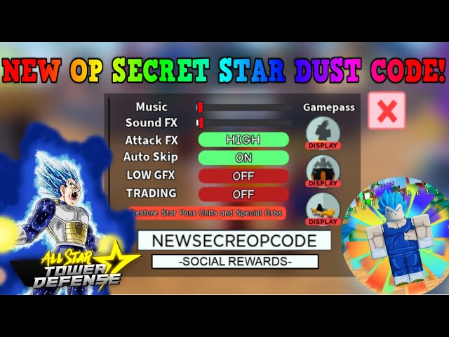 NEW CODE UNIT]🤫NEW SECRET STARDUST CODE OP! USE ASAP!! ALL STAR