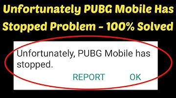 How To Fix Unfortunately PUBG Has Stopped Error || Android & ios