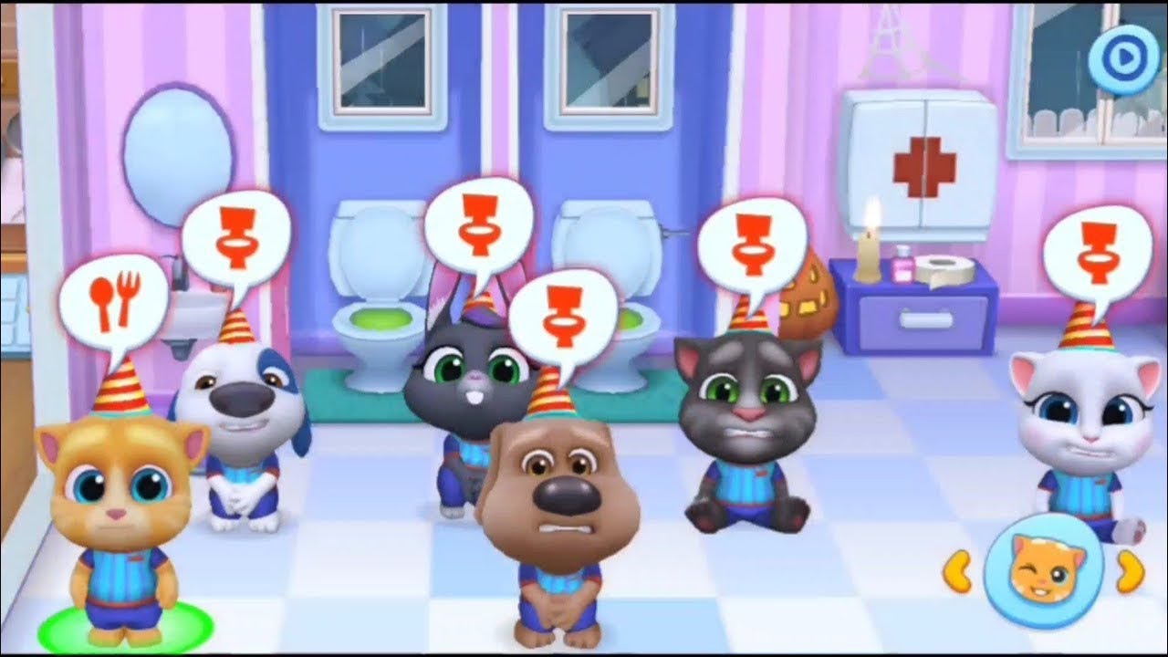 MY TALKING Part-80 🐕🐆 🚿🚿⛲⛲⛲🚿🚿🎮🎮🎲🎲🏀🏀⚽⚽⚽TOM FRIENDS ANDROID GAMEPLAY MY ...