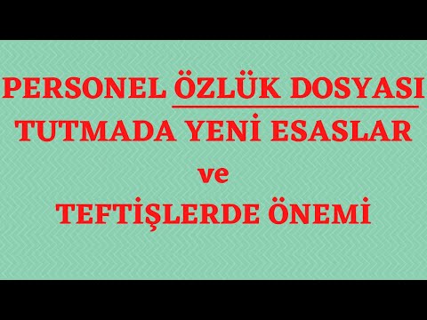 Video: Personel Belgeleri Nasıl Hazırlanır