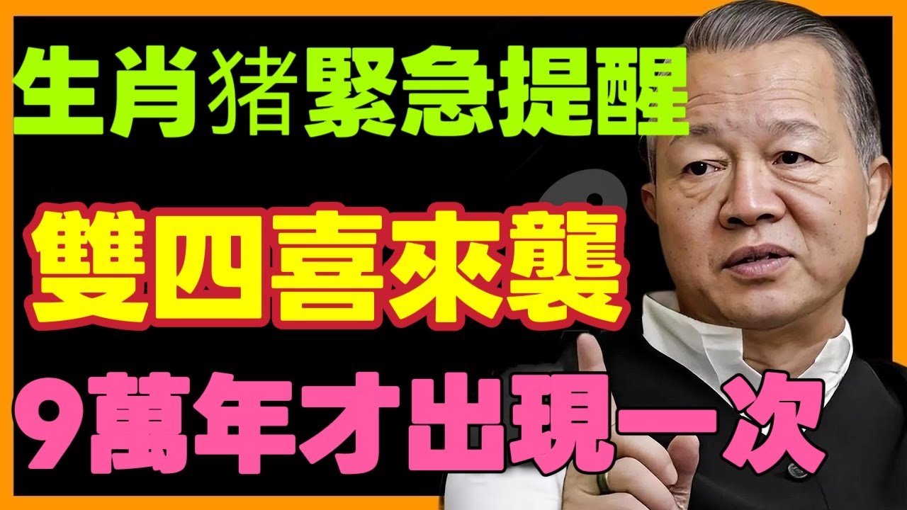 生肖猪緊急提醒！9萬年才出現一次雙四囍來襲！打開一路旺旺旺！就在這兩天！ #生肖 #運勢 #風水 #財運 #命理#曾仕強 #财运