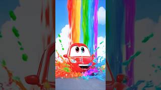 🚗🌈 Red Car Color Change Surprise! | Rainbow Cars for Kids #kidslearning #babylearning #cartoonkids