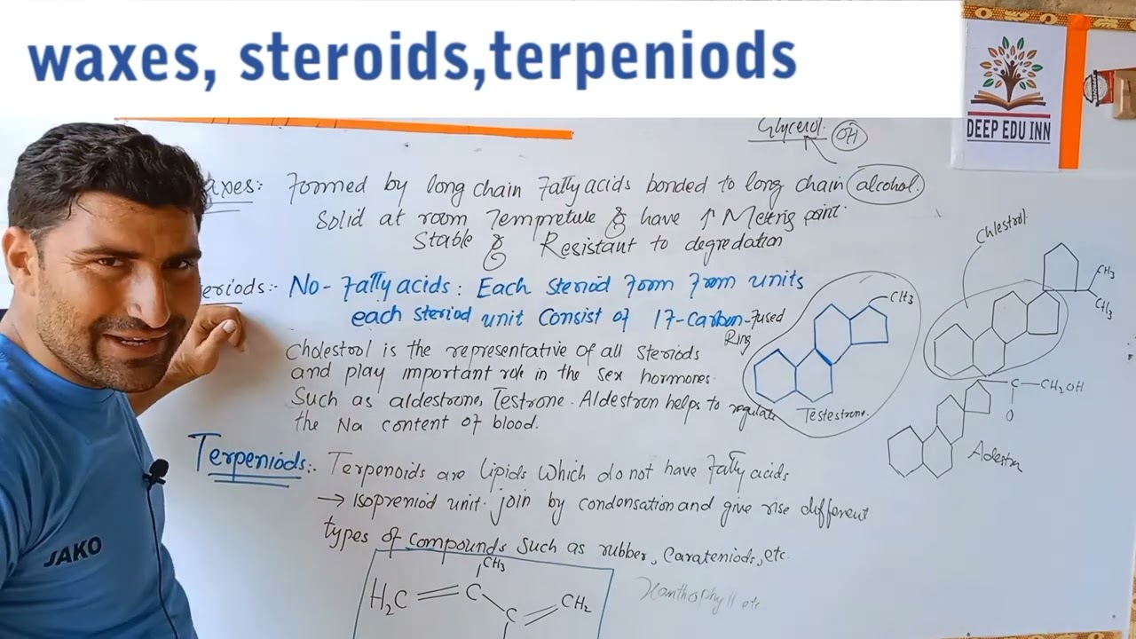 11 biology,waxes,steroids,and terpeniods Nmdcat and Fsc Lecture details