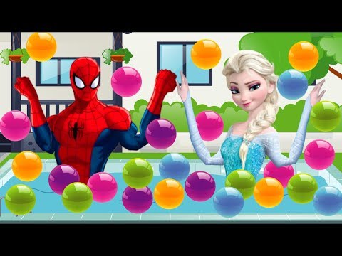 Frozen Elsa & Spiderman in a Ball Pit Pool - Funny Pranks Compilation 2017