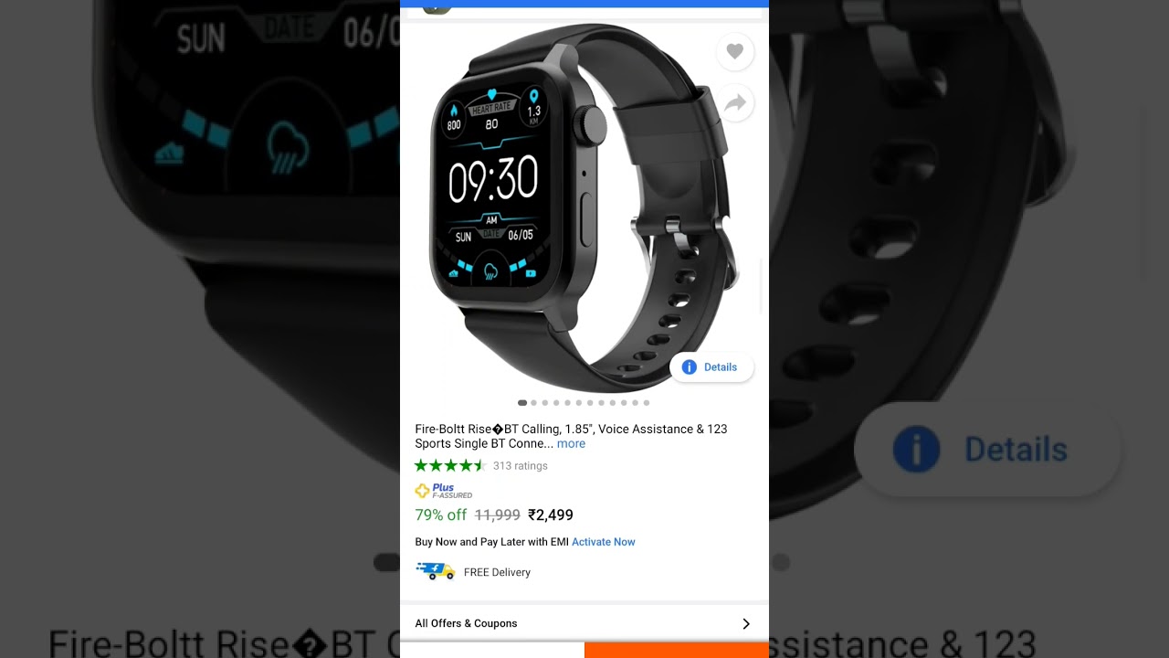 Fire-Boltt Rise BT Calling, 1.85'