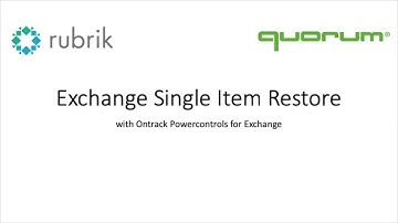 Exchange Single Item Recovery