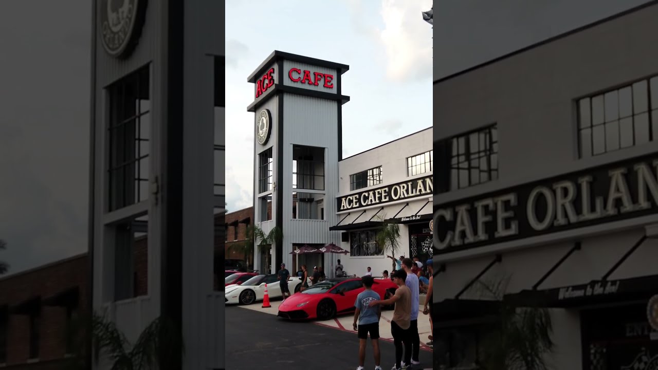 Ace Cafe Orlando Supercar Night Exotic Car Meet Lamborghini Ferrari McLaren Shorts