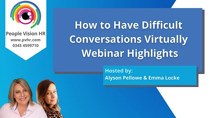How to Have Difficult Conversations Remotely Webinar Highlights
