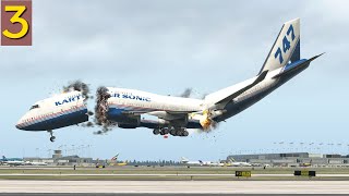 Top 3 Bumpy Landings From Gigantic Airplanes Caught On Camera | X-PLANE 11