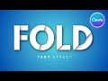 Folded paper text effect in canva