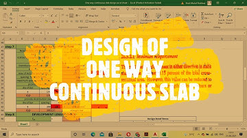 Design of ONE-WAY CONTINUOUS SLAB using EXCEL sheet II2021
