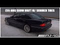 Mercedes-Benz E55 AMG V8 Exhaust Snow Drift w/ Summer Tires