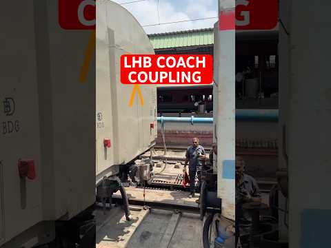 LHB to LHB Coach Coupling in one shot #trainvideos #train #trainworld #trainman  #railgadi #wap4