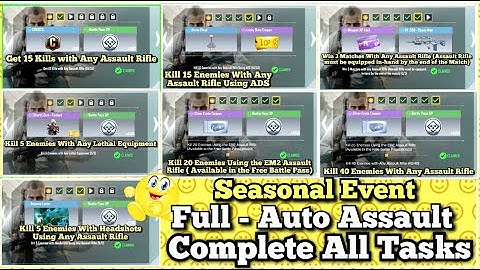 Call Of Duty Mobile Seasonal Event Full Auto Assault complete All Tasks