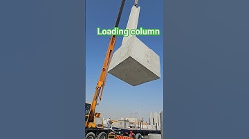 Lifting precast column.