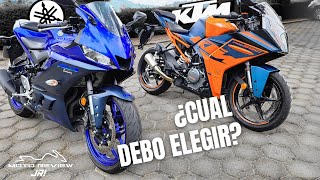 YAMAHA R3 vs KTM RC390 Carrera y comparativo 🔥