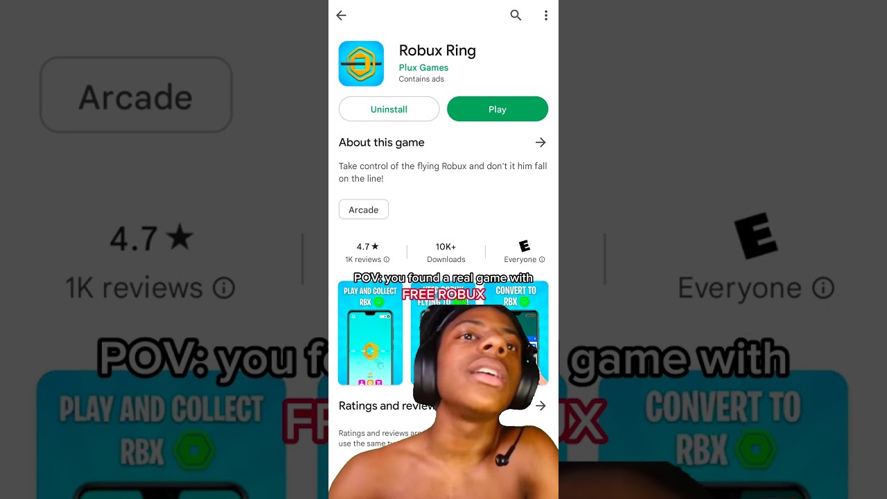 POV You Just Found A Real FREE ROBUX Game Shorts Roblox