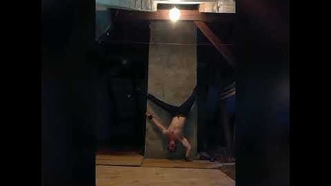 One arm handstand push up (vegeta speech)