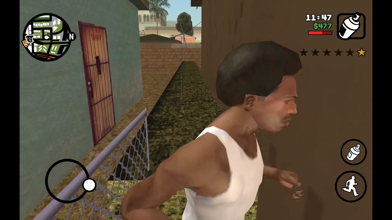 playing  grand theft auto san Andreas on mobile 2nd time still getting used to mobile controls