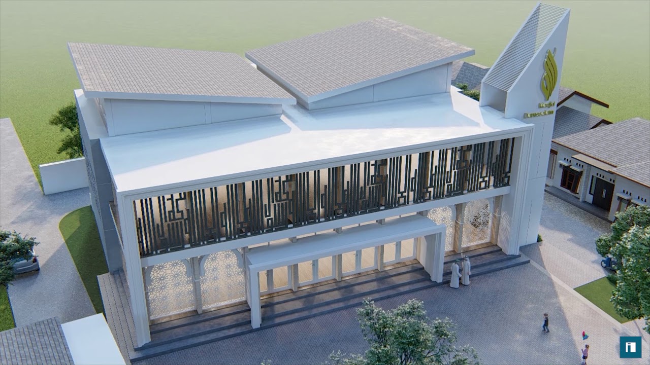 DESAIN 1 PROJECT MASJID BERGAYA MODERN KONTEMPORER