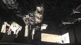 Time Lapse of Work Platforms Installed in the Vehicle Assembly Building