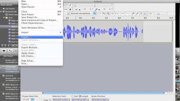 Audacity save to WAV