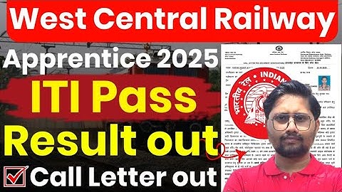WCR Kota Apprentice 2025 Result Out | WCR Kota Apprentice Call Letter 2025 kaise download kre