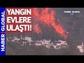 Canlı Yayında Yangın Evlere Ulaştı! Korkunç Görüntüler