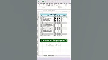 How to create Dynamic Progress Tracker in Microsoft Excel #trending #excel #spreadsheet #office