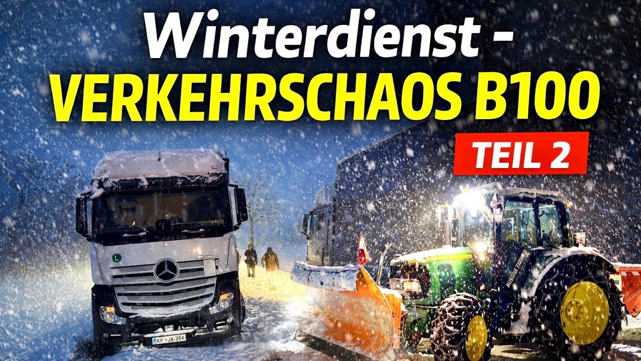 Winterdienst in Oberkärnten | VerkehrsChaos 04.-05.02.2026 B100| 30cm Neuschnee | Teil 2