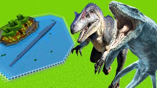 MCPE: How To Make a Mosasaurus &amp; Allosaurus Farm