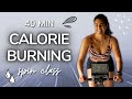 40 minute calorie burn spin class  indoor cycling workout spin