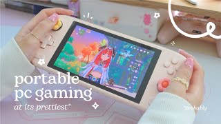 🍓 gaming on (probably) the prettiest pc handheld | thoughts on the ayaneo air ft. genshin ✿