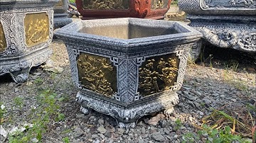 Chậu lục giác xi măng Kt 70cm giá rẻ nhất ở Bình Dương, Tp Hồ Chí Minh 0944353629 #chaulucgiac