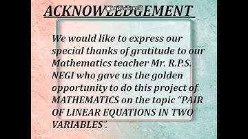 Project on maths linear equation in two variables simple way to make project