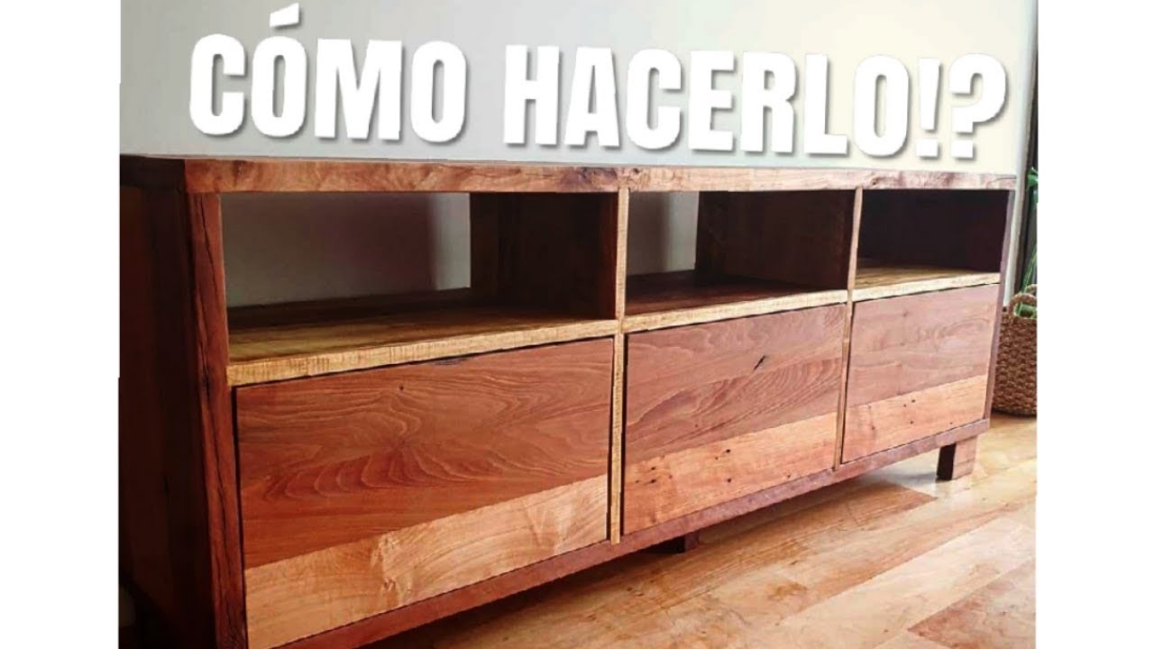 Mueble bajo de television fabricado en madera【Estilo Industrial】